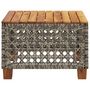 Voir la diapositive 5 : VIDAXL Table de jardin gris 55x55x36 cm resine tressee et bois acacia