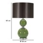 Voir la diapositive 6 : Paris Prix Lampe à Poser en Verre  Eva Two  65cm Vert & Noir