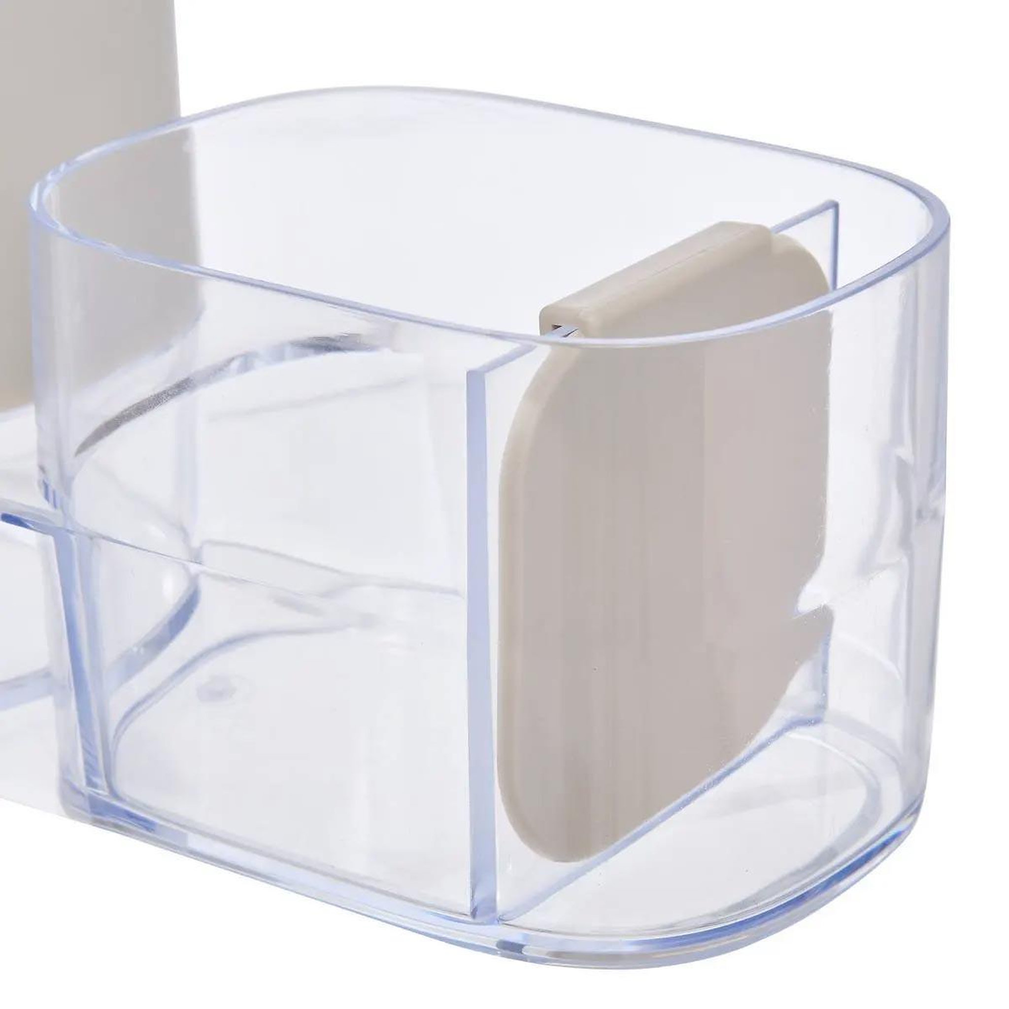Voir la diapositive 3 : FIVE Distributeur de savon & organiseur d'évier  poly  19cm argile