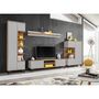 Voir la diapositive 3 : Paris Prix Meuble TV 2 Portes  Bogota  160cm Gris & Naturel