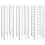 Voir la diapositive 2 : VIDAXL Lits sureleves en gabion 3 pcs 30x30x100 cm Fer