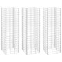 Voir la diapositive 2 : VIDAXL Lits sureleves en gabion 3 pcs 30x30x100 cm Fer