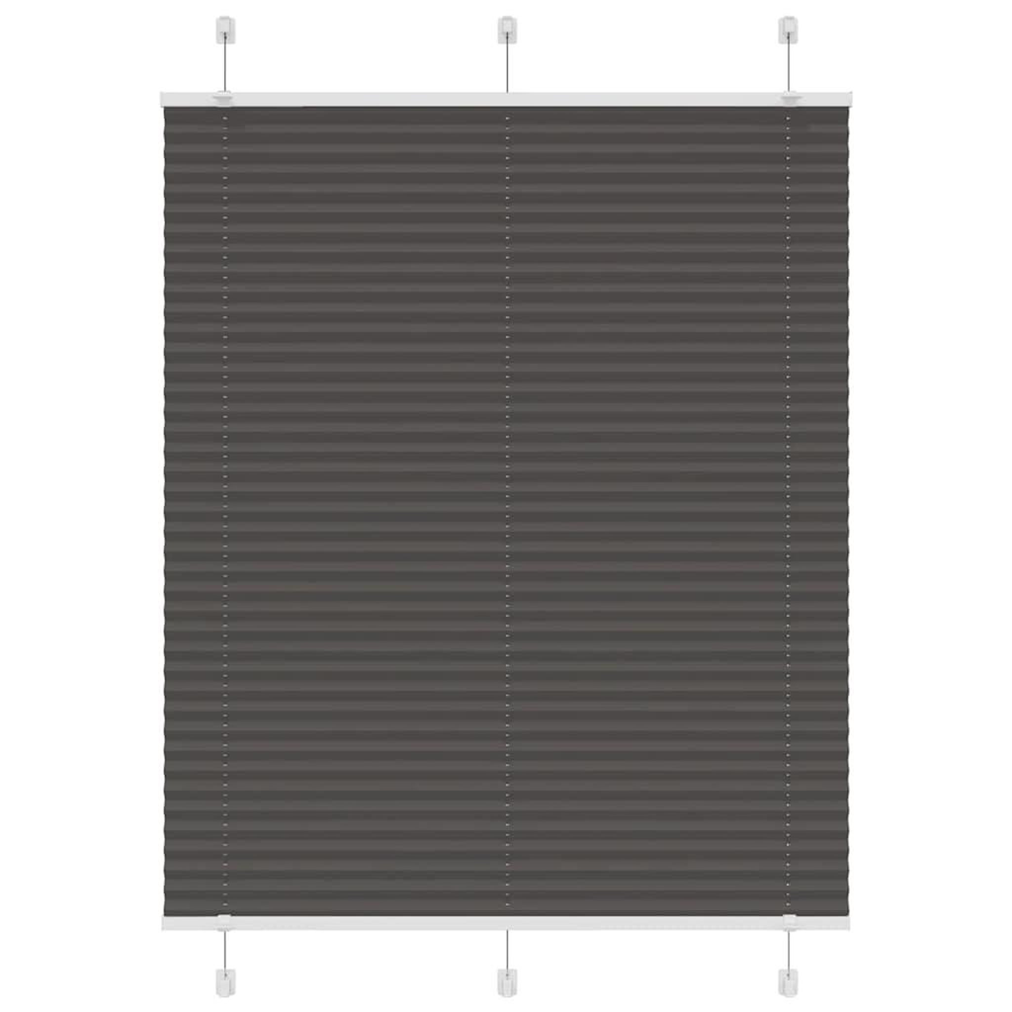 VIDAXL Store plisse noir 110x100 cm largeur du tissu 109,4cm polyester