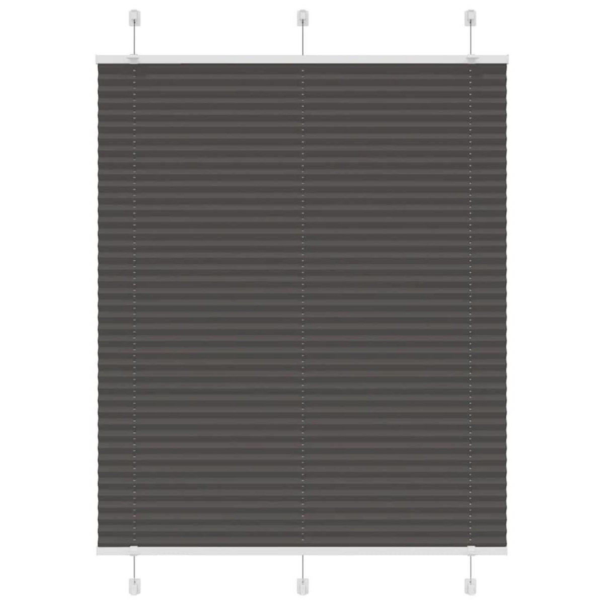 VIDAXL Store plisse noir 110x100 cm largeur du tissu 109,4cm polyester