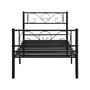 Voir la diapositive 4 : Habitat et Jardin Lit en métal  Elodie  - 90 x 190 cm - Noir