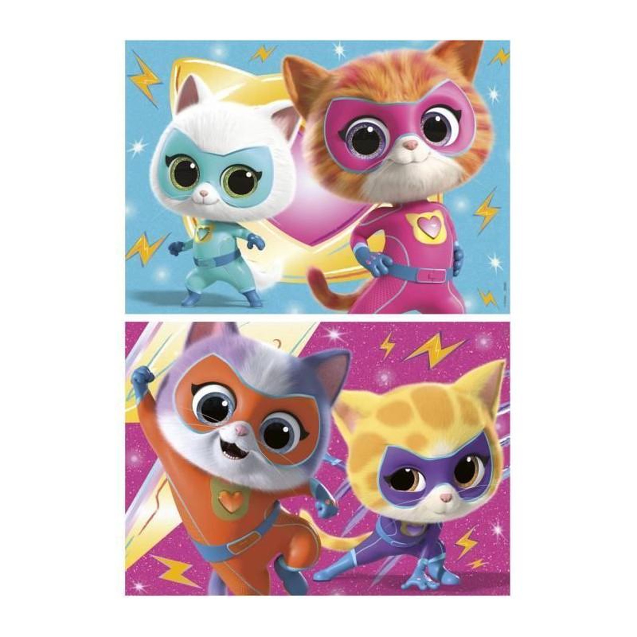 Voir la diapositive 2 : EDUCA Puzzles 2x20 super kitties