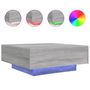 Voir la diapositive 2 : VIDAXL Table basse avec lumieres LED sonoma gris 80x80x31 cm
