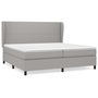 Voir la diapositive 2 : VIDAXL Sommier a lattes de lit avec matelas Gris clair 200x200cm Tissu