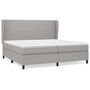 Voir la diapositive 2 : VIDAXL Sommier a lattes de lit avec matelas Gris clair 200x200cm Tissu