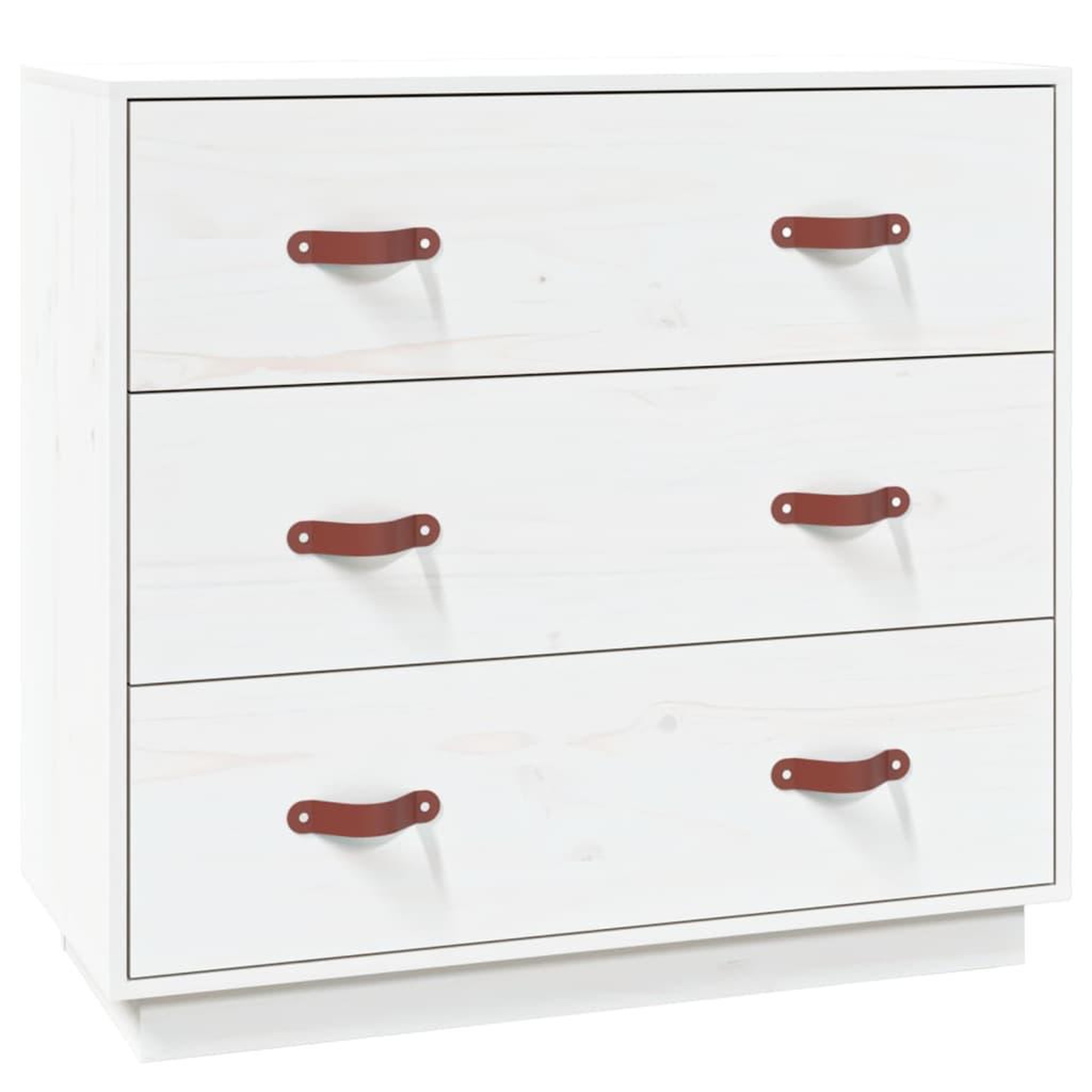 Voir la diapositive 2 : VIDAXL Buffet Blanc 80x40x75 cm Bois massif de pin