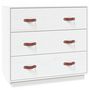 Voir la diapositive 2 : VIDAXL Buffet Blanc 80x40x75 cm Bois massif de pin