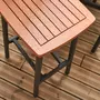 SWEEEK Set complet table de bar extérieur + 2 tabouret bois d'eucalyptus  couleur anthracite anticorrosion IPIRA