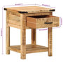 Voir la diapositive 6 : VIDAXL Table de chevet 40x40x50 cm bois de manguier massif