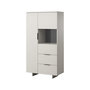 Voir la diapositive 1 : BEST MOBILIER Canterbury - vitrine - beige - 2 portes et 2 tiroirs - 170 cm