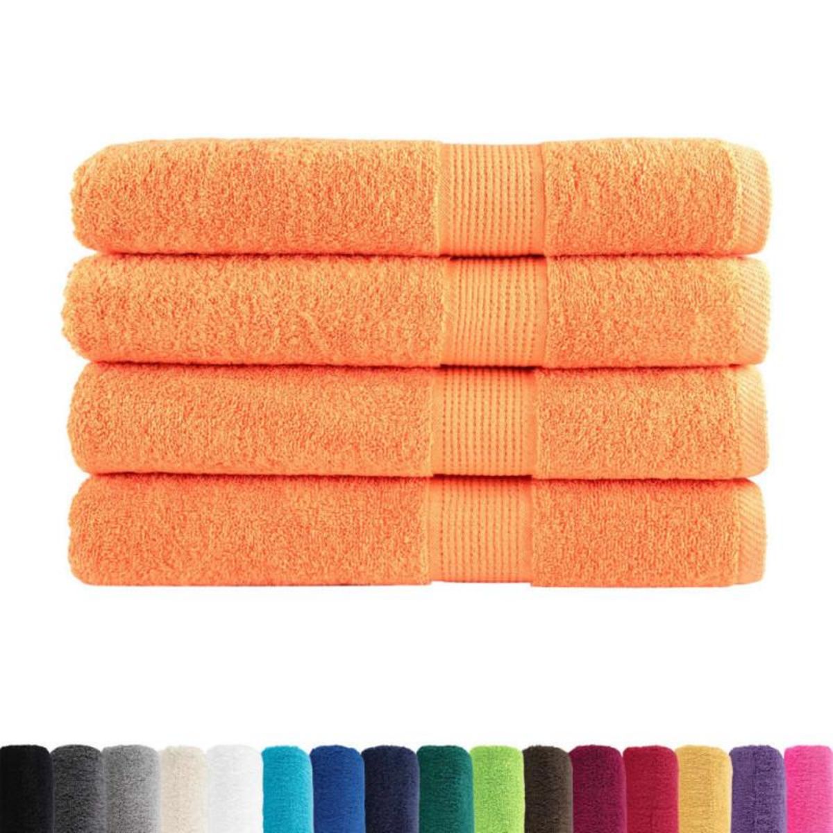 VIDAXL Serviettes de sauna de qualité supérieure SOLUND 4 pcs orange