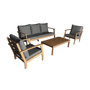 Voir la diapositive 1 : SWEEEK Salon de jardin USHUAIA 5 places en bois d'acacia, un canapé, une table, deux fauteuils