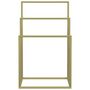 Voir la diapositive 3 : VIDAXL Porte-serviettes sur pied Dore 48x24x79 cm Fer