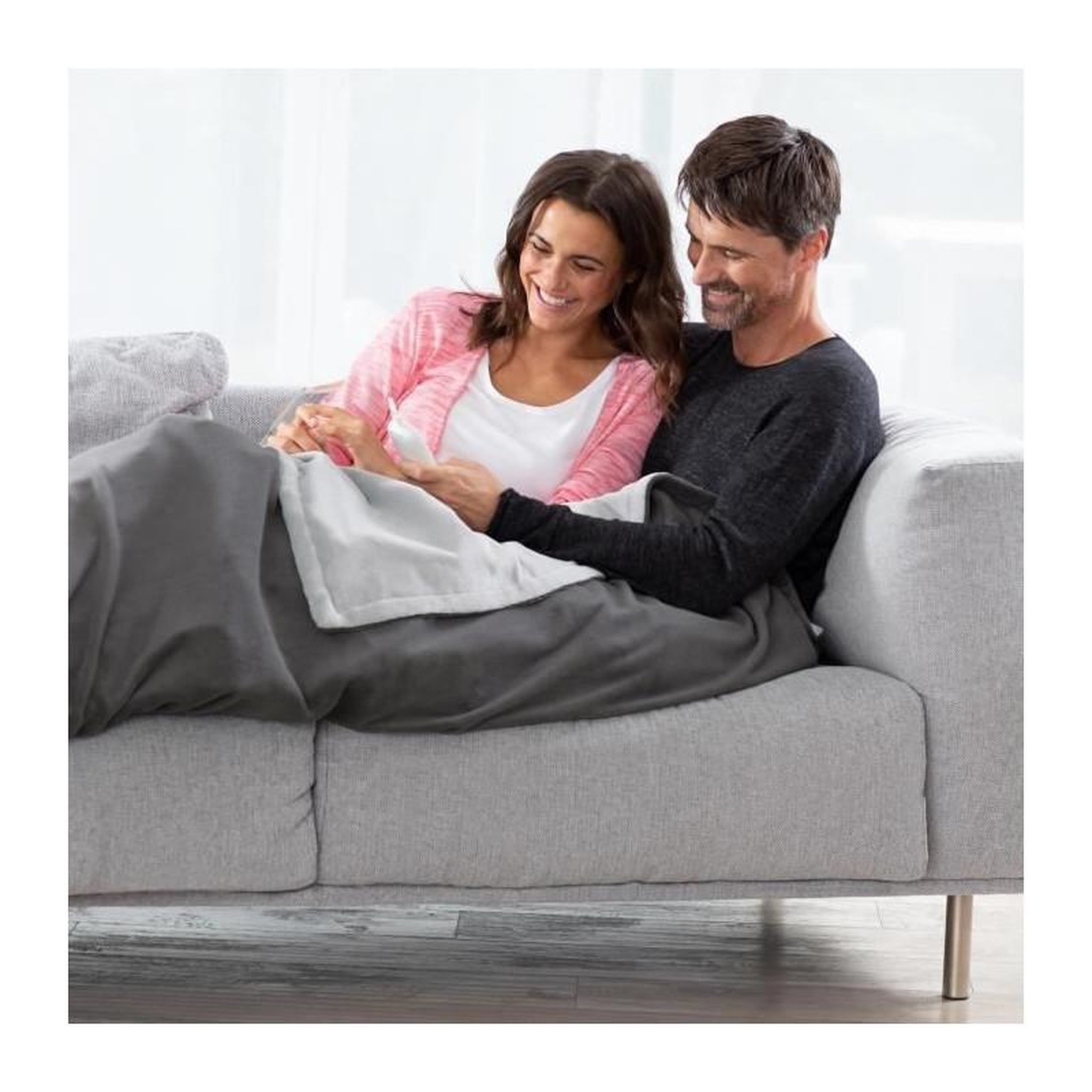 Voir la diapositive 3 : Medisana Medisana Couverture chauffante XXL HB 675 2x1,5 m Gris