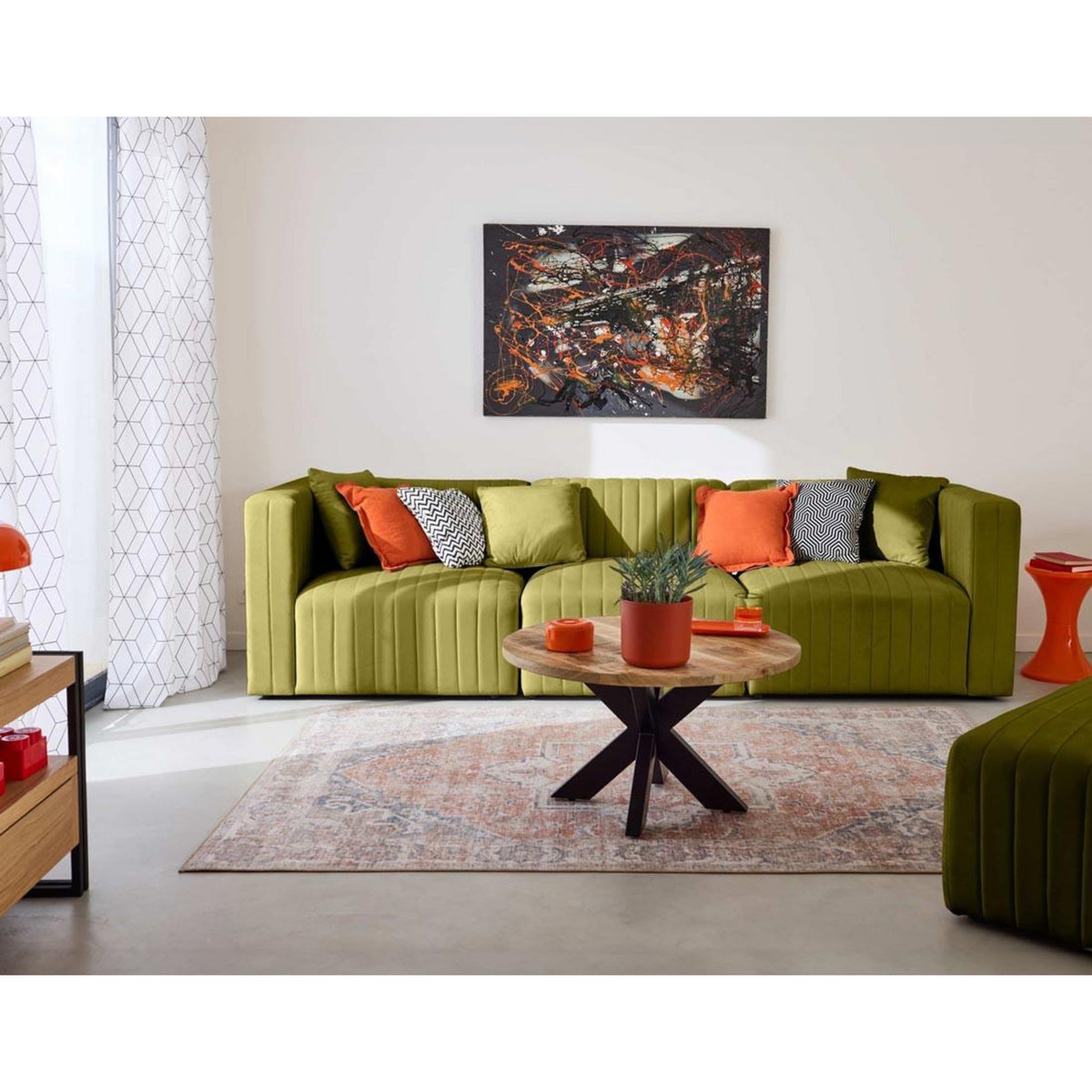 LISA DESIGN Nova - canapé modulable 3 places - en velours