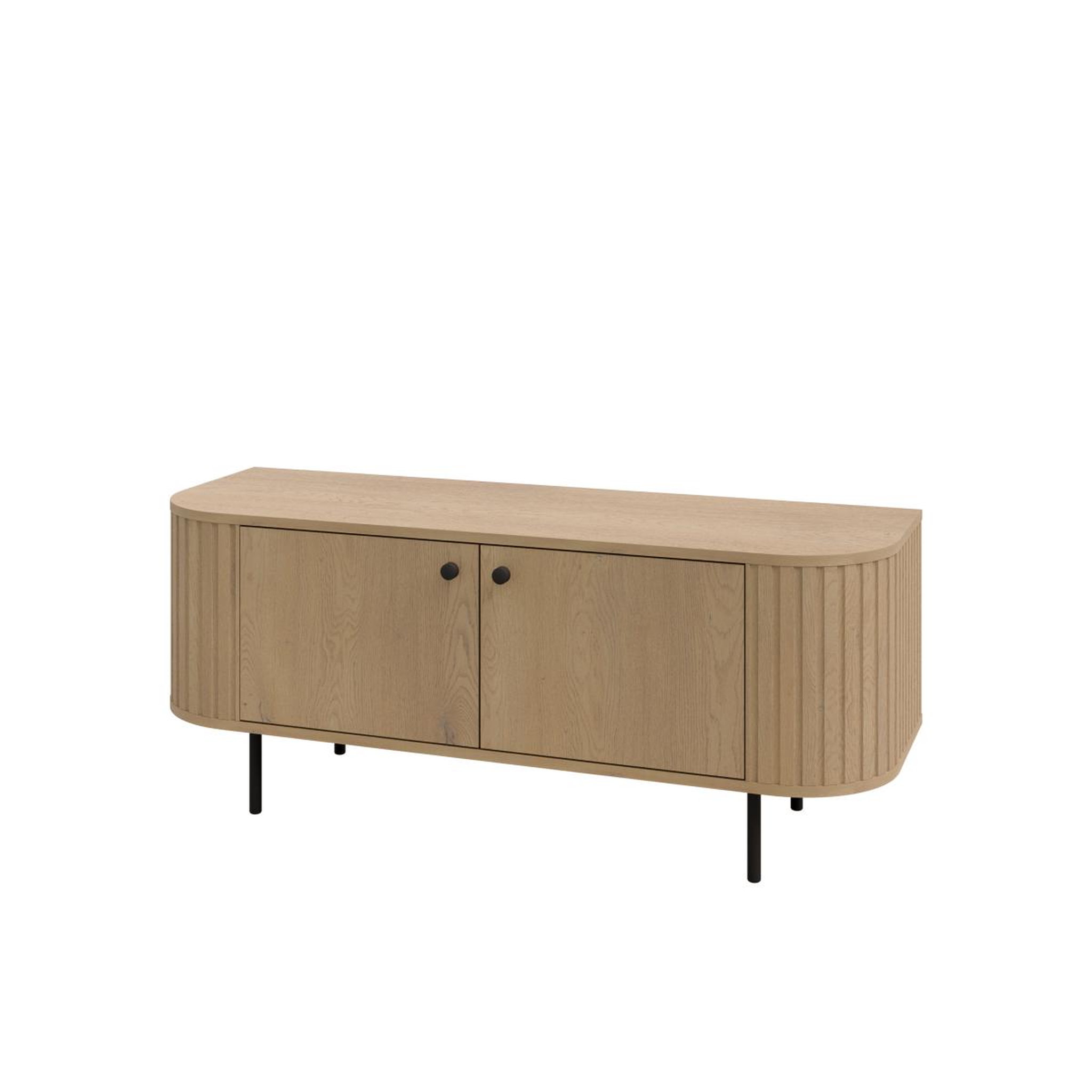 Voir la diapositive 4 : JLC KREATION Meuble tv arrondi en bois 120cm lilio