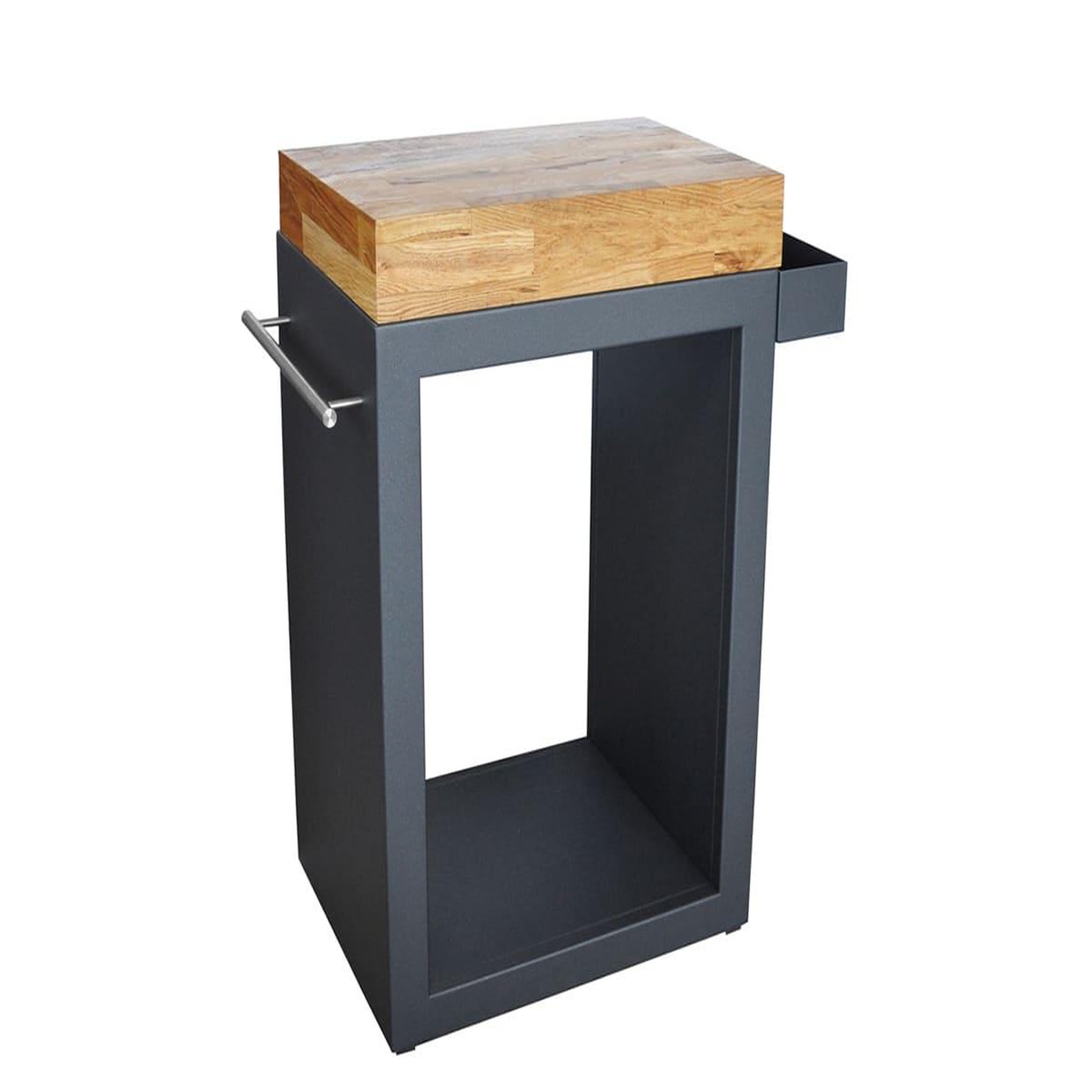 Voir la diapositive 2 : ARTISS DESIGN Meuble multifonction graphite avec tablette bois 60 x 45 x 91 cm - artiss