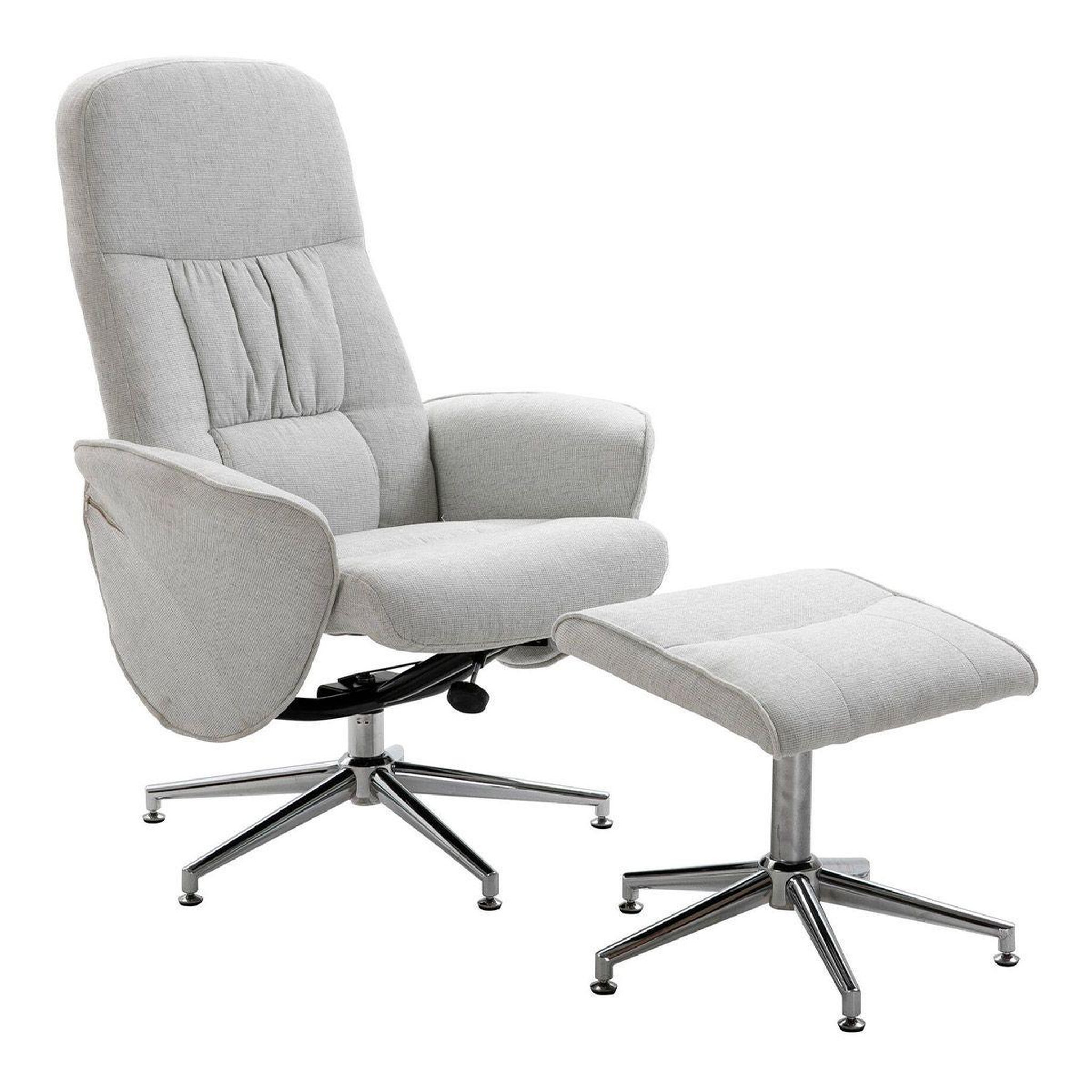 Paris Prix Fauteuil de relaxation & pouf  rolf  104cm gris
