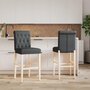Voir la diapositive 3 : VIDAXL Chaises de bar lot de 2 bois massif d'hevea et tissu