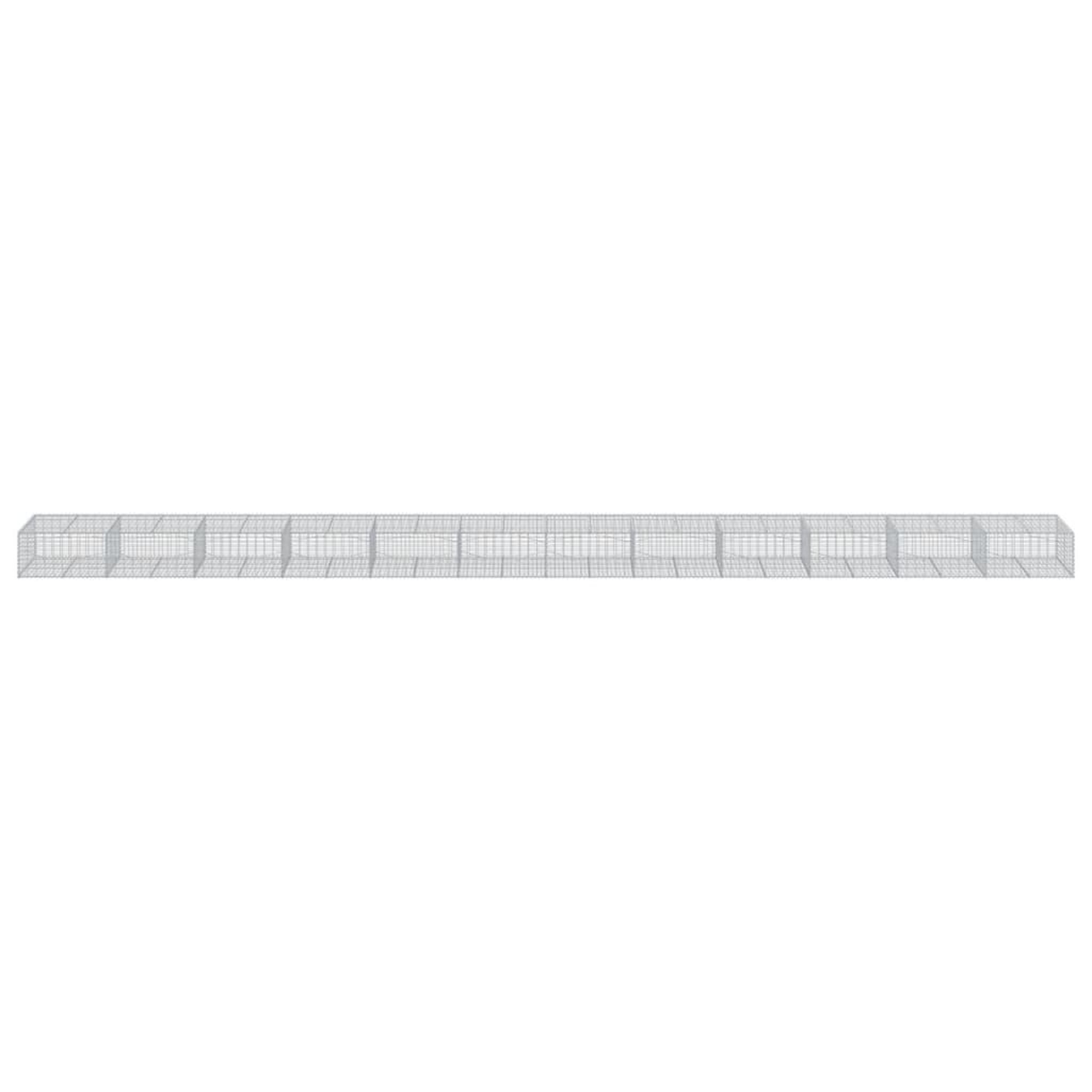 Voir la diapositive 3 : VIDAXL Panier gabion avec couvercle 1200x100x50 cm fer galvanise
