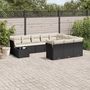 Voir la diapositive 1 : VIDAXL Salon de jardin 11 pcs avec coussins noir resine tressee