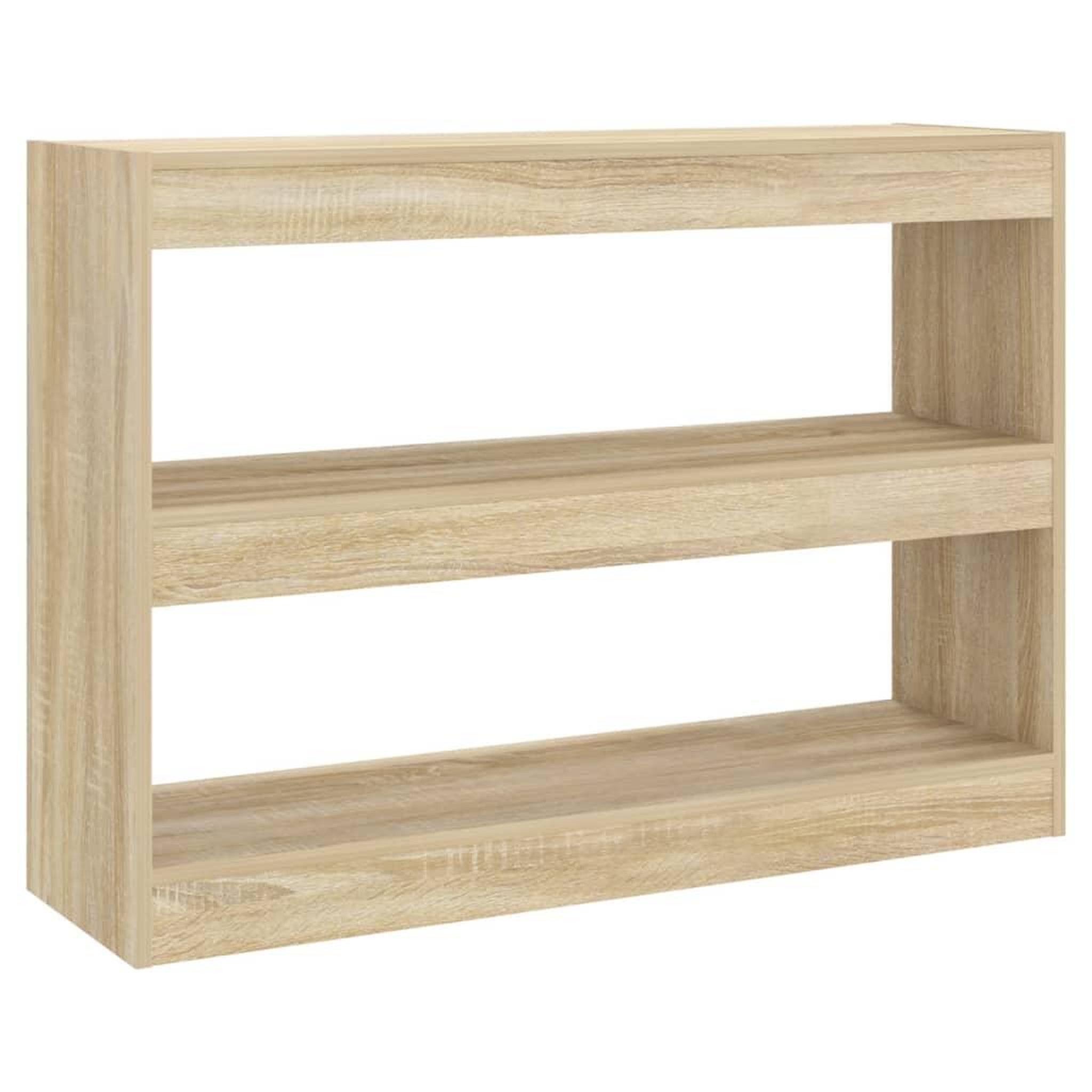 Voir la diapositive 2 : VIDAXL Bibliotheque/Separateur de piece chene sonoma 100x30x72 cm