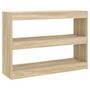 Voir la diapositive 2 : VIDAXL Bibliotheque/Separateur de piece chene sonoma 100x30x72 cm