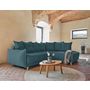Voir la diapositive 4 : BEST MOBILIER Lena - canapé d'angle droit convertible - 5 places - bleu canard - style scandinave - bleu canard