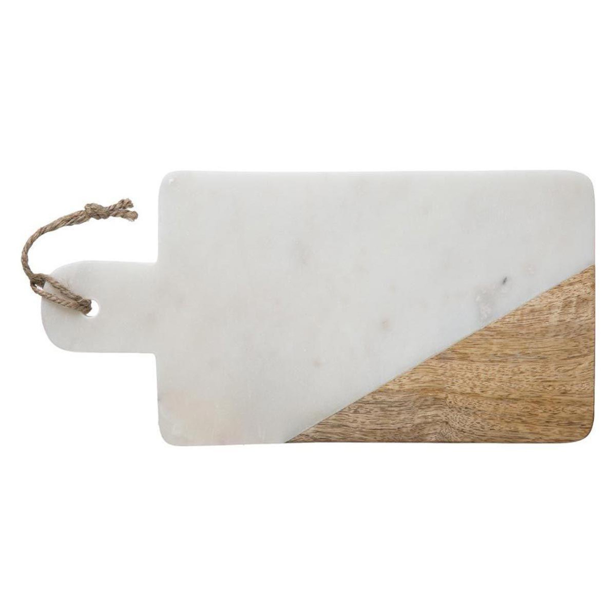 SECRET DE GOURMET Planche à découper en marbre  geom  30cm blanc