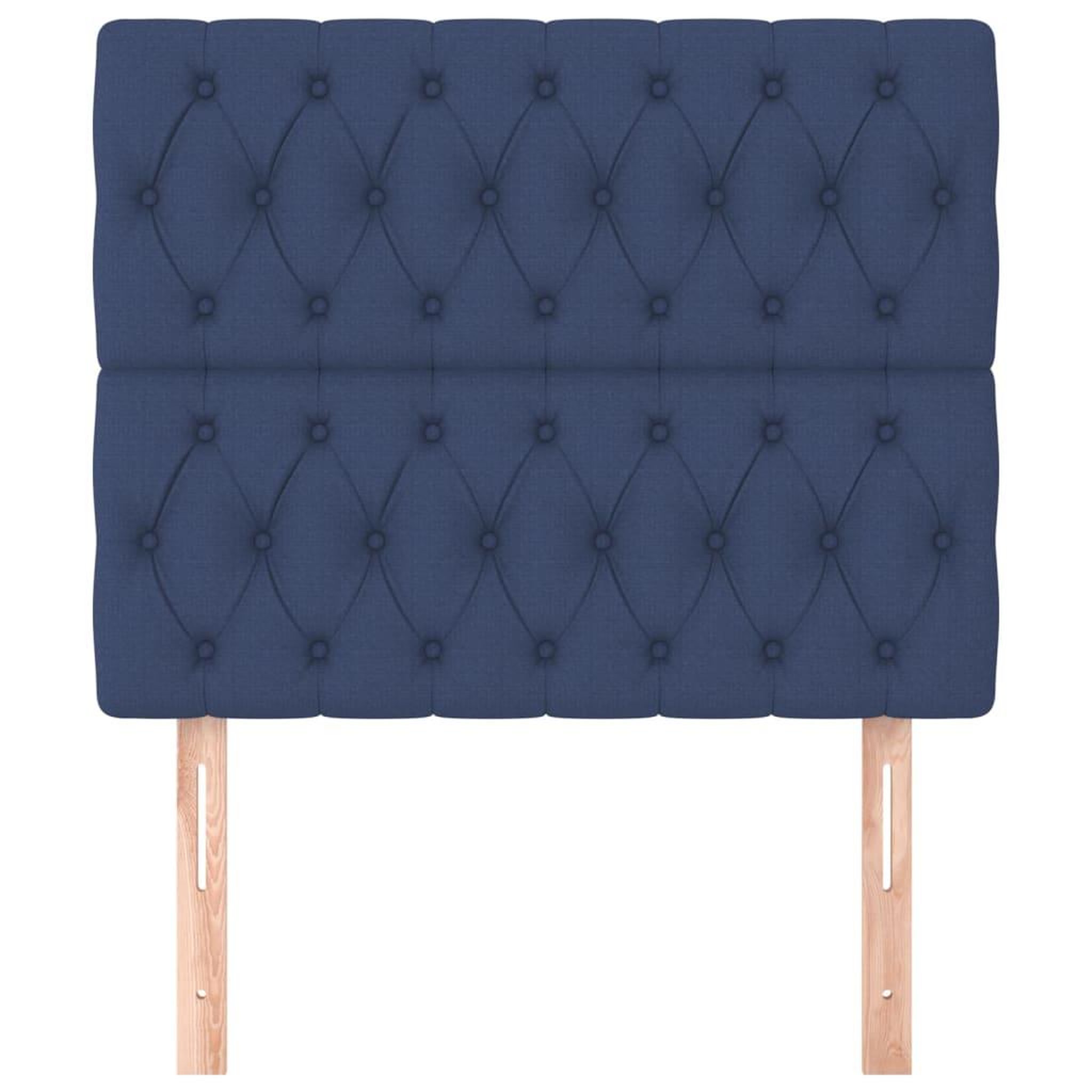 Voir la diapositive 3 : VIDAXL Tetes de lit 2 pcs Bleu 100x7x78/88 cm Tissu