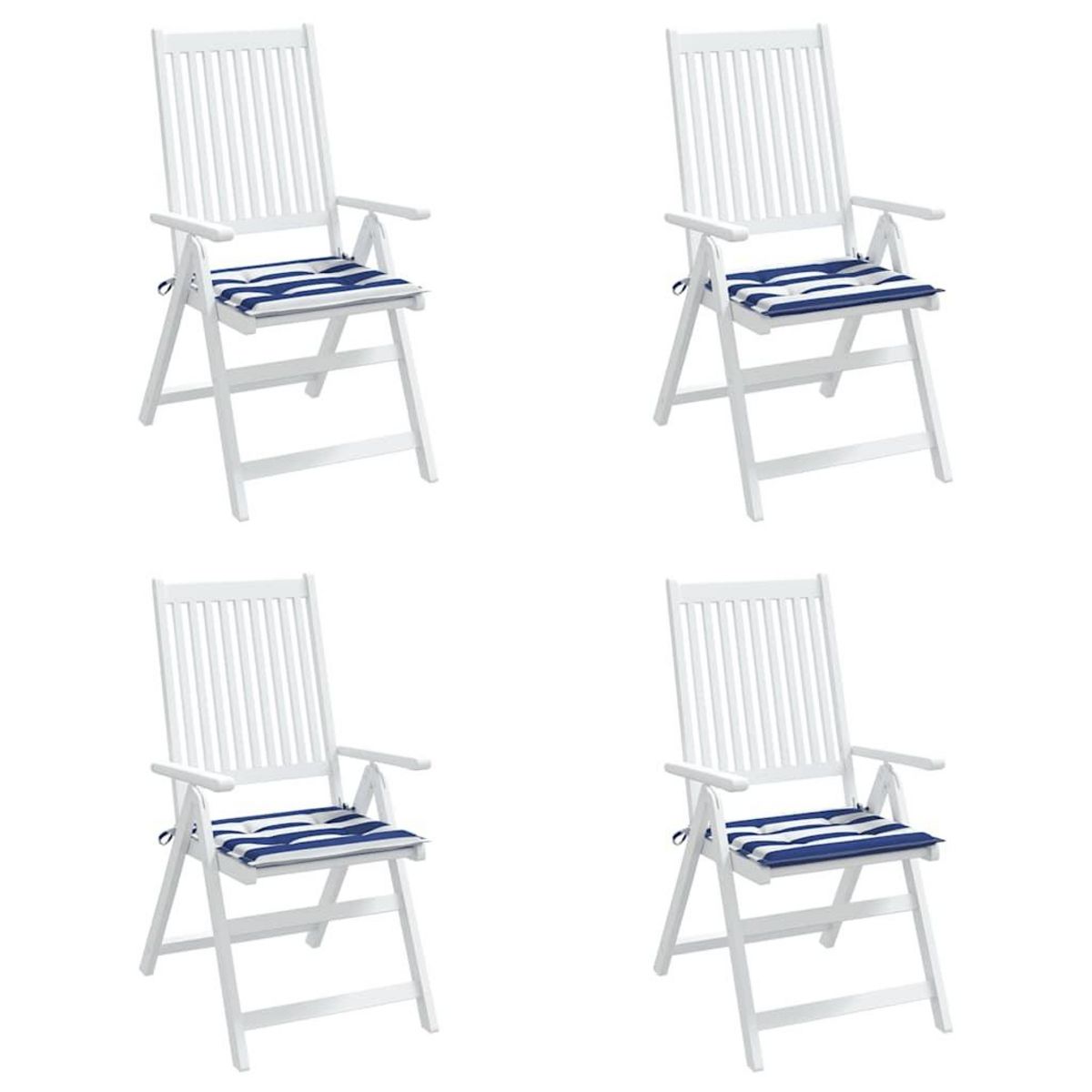 VIDAXL Coussins de chaise de jardin lot de 4 40x40x3 cm