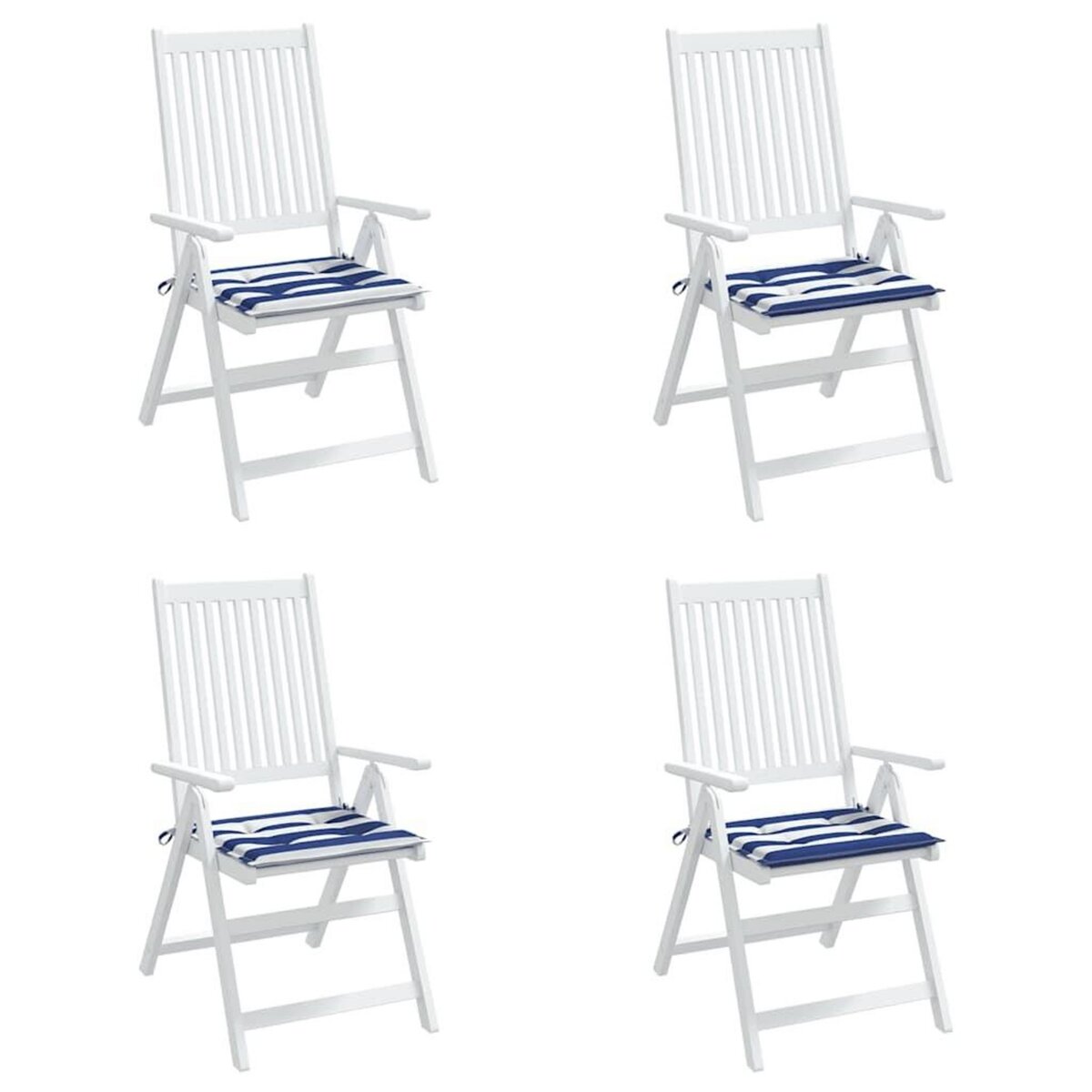VIDAXL Coussins de chaise de jardin lot de 4 40x40x3 cm