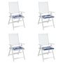 Voir la diapositive 4 : VIDAXL Coussins de chaise de jardin lot de 4 40x40x3 cm