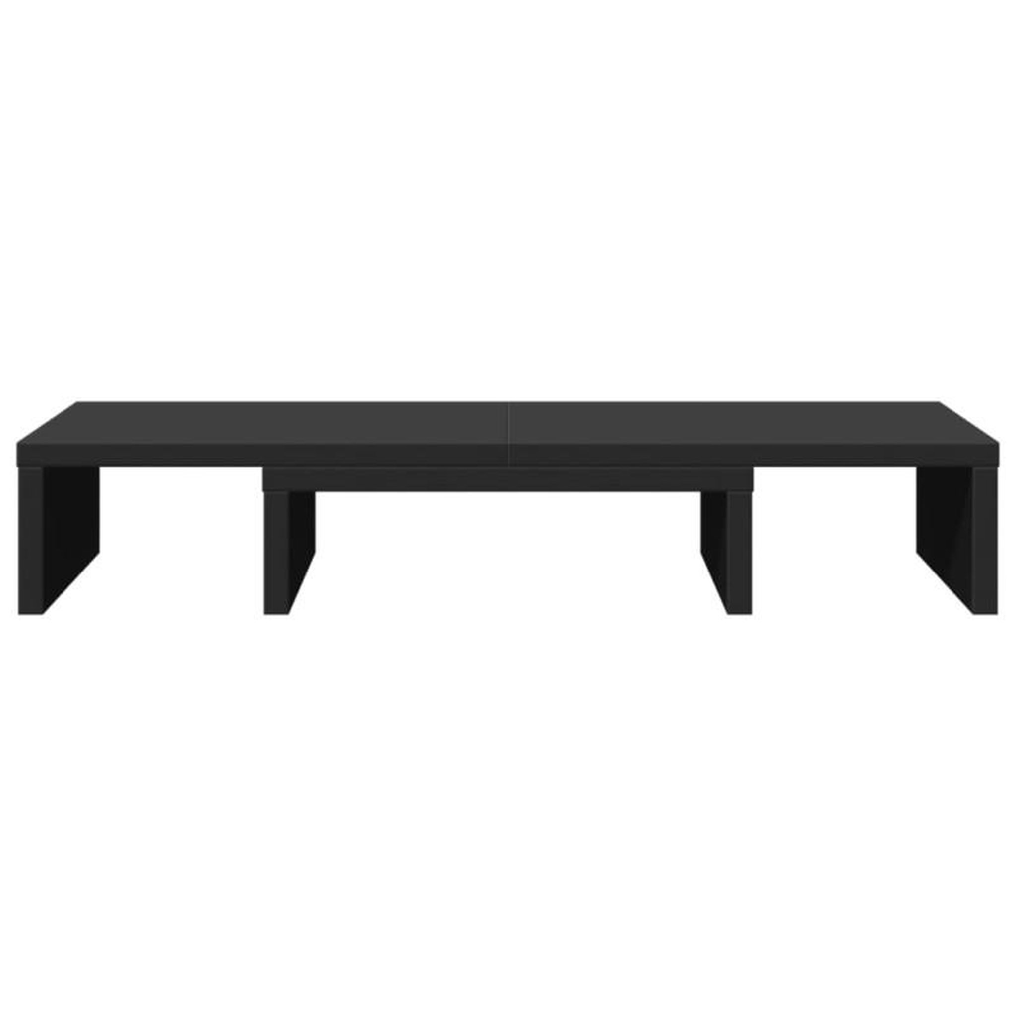 Voir la diapositive 4 : VIDAXL Support de moniteur réglable noir bois d ingénierie