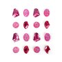 Graine créative 16 pierres précieuses adhésives rose 20 mm