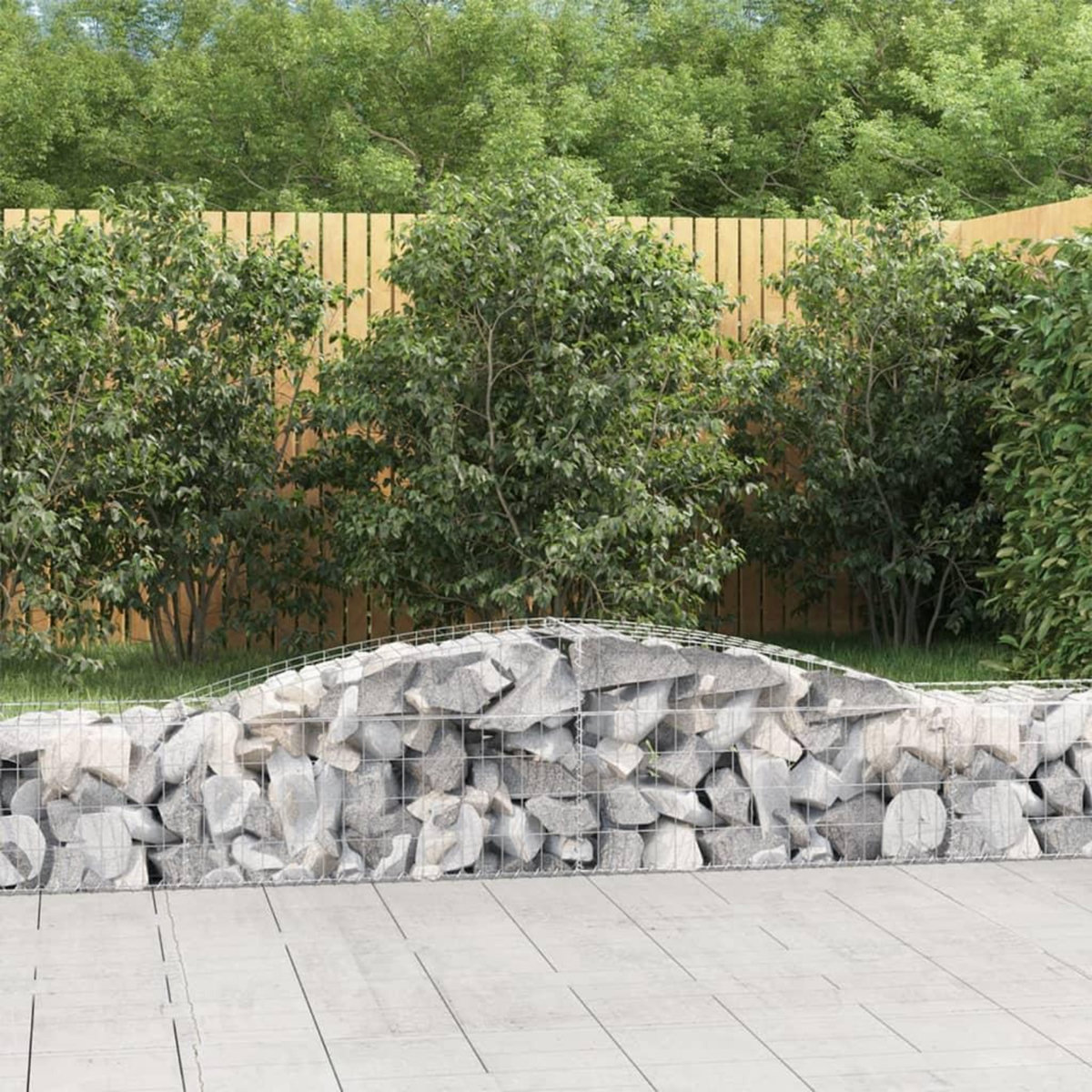 VIDAXL Paniers a gabions arques 15 pcs 400x50x40/60 cm Fer galvanise