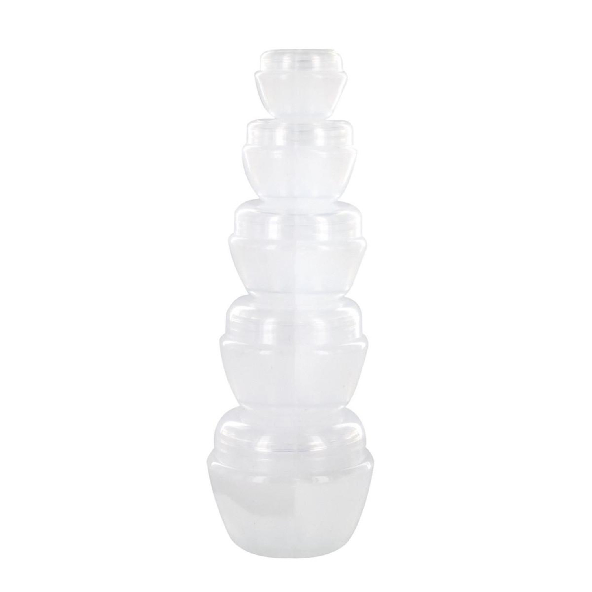 Cosmetic Club Lot de 5 flacons à maquillage  cosmétique  5cm transparent