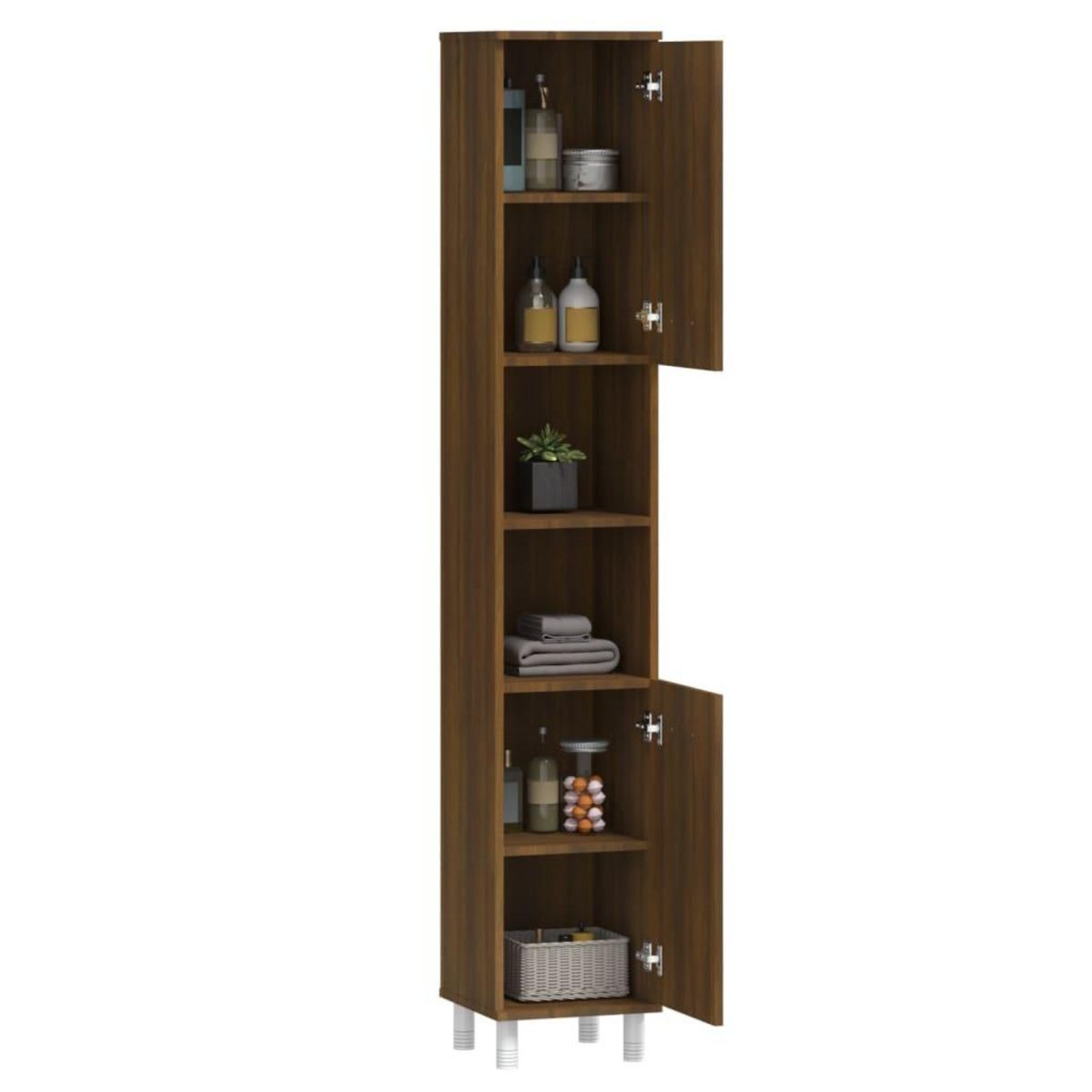VIDAXL Armoire de bain Chene marron 30x30x179 cm Bois d'ingenierie