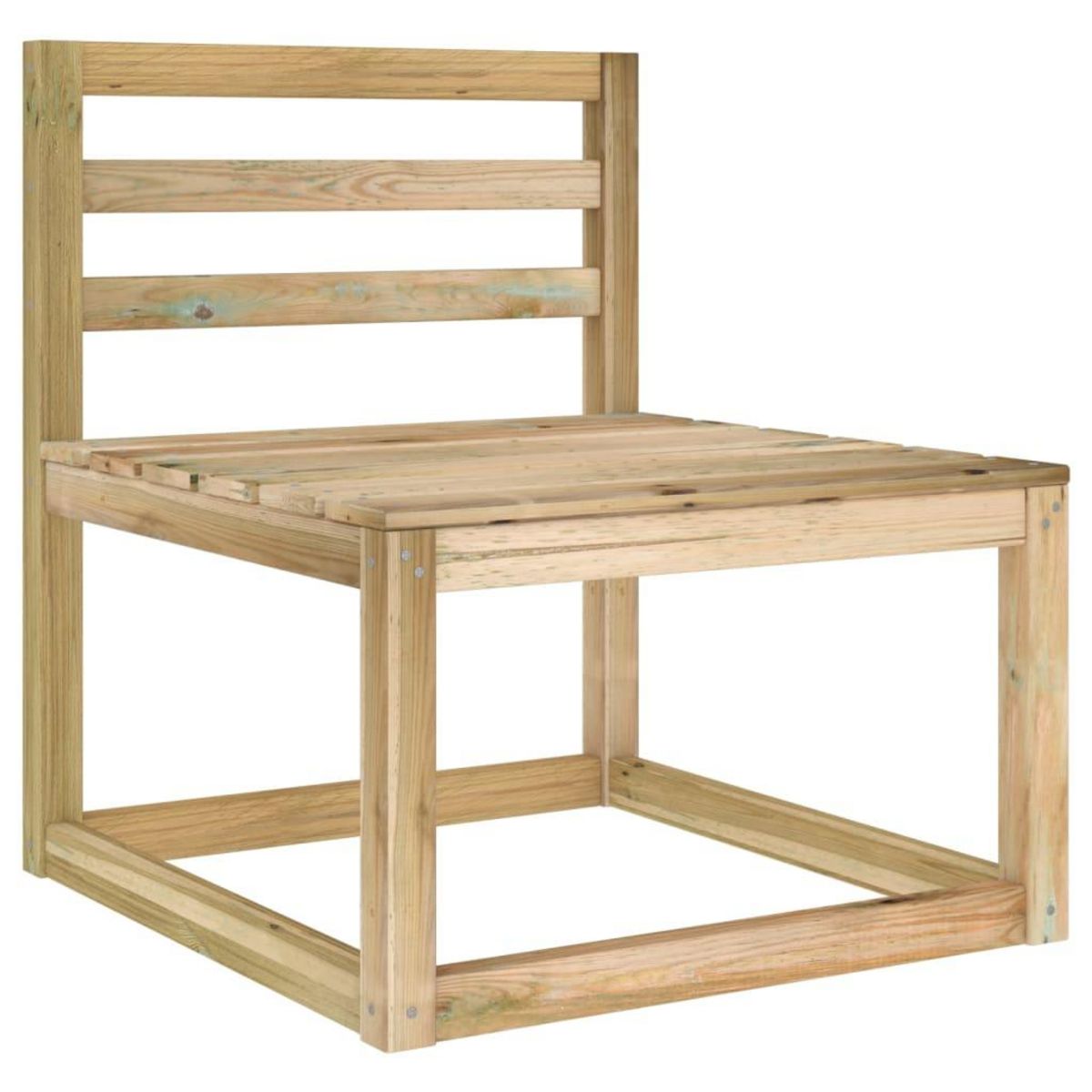 VIDAXL Canape de jardin 4 places avec coussins bleu