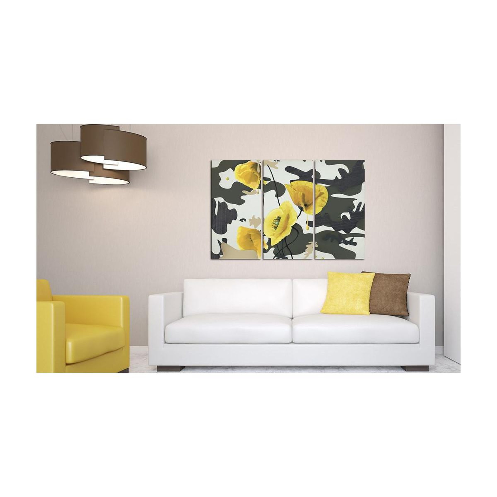 Voir la diapositive 2 : Paris Prix Tableau Imprimé 3 Panneaux  Coquelicots Peints