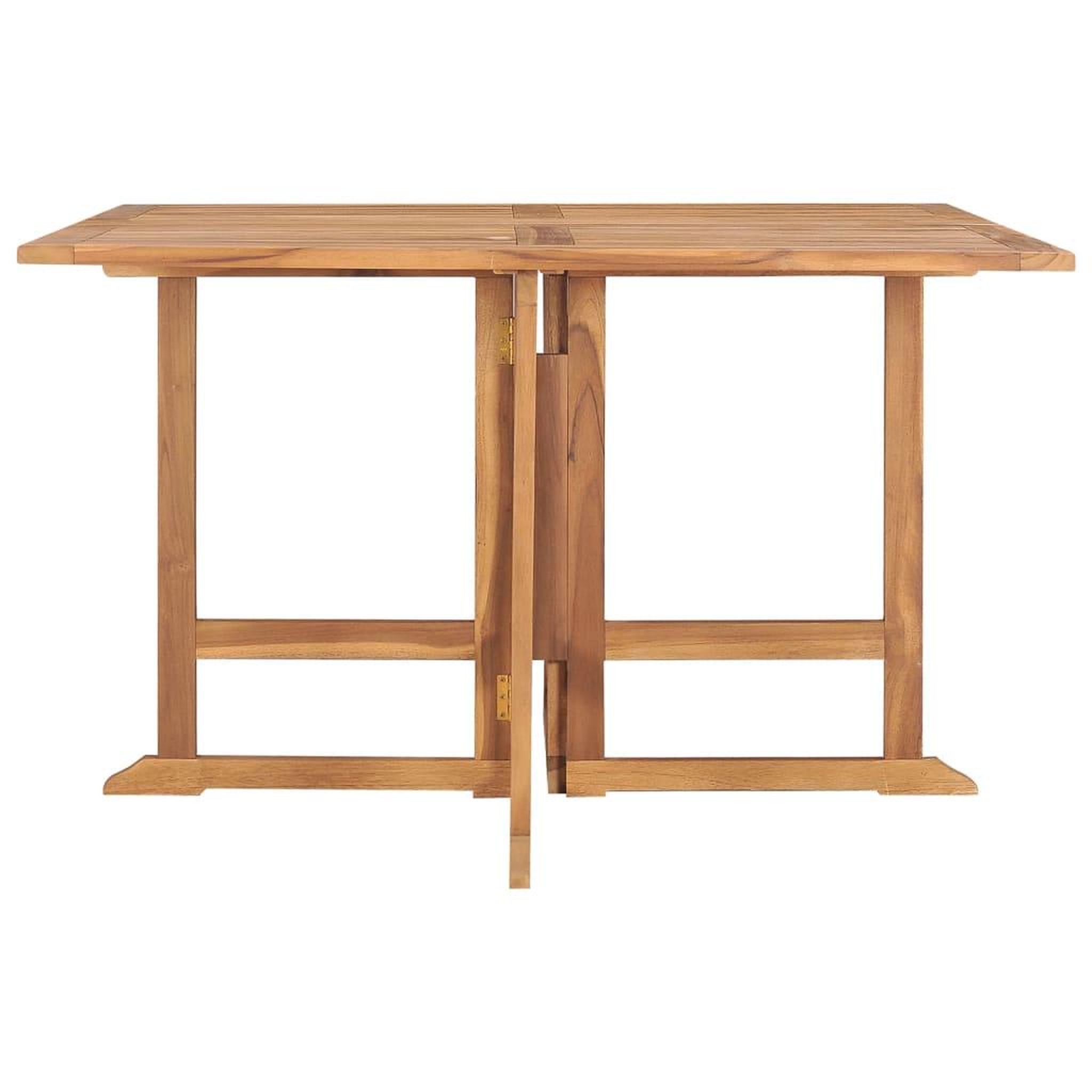 Voir la diapositive 3 : VIDAXL Table a dîner de jardin pliable 110x110x75 cm Teck massif