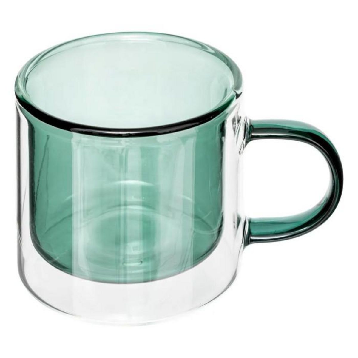 SECRET DE GOURMET Lot de 6 Mugs en Verre  Lexi  25cl Émeraude