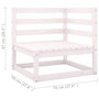 Voir la diapositive 6 : VIDAXL Salon de jardin 12 pcs avec coussins Blanc Bois de pin massif
