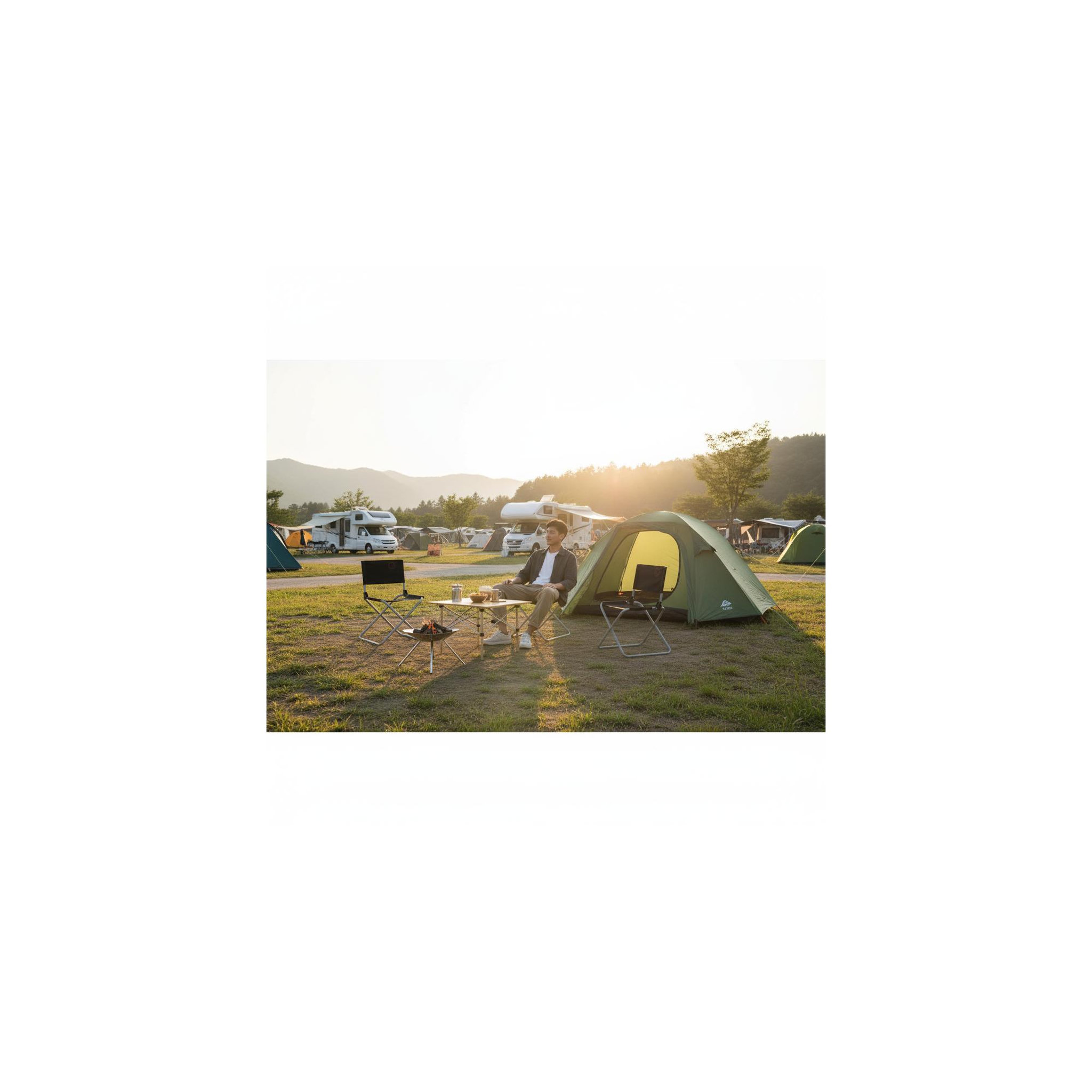 Voir la diapositive 3 : O'Camp Chaise pliable pécheur de camping - o'camp  - dimensions : 47 x 40 x 68 cm