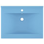 Voir la diapositive 3 : VIDAXL Lavabo avec trou de robinet Bleu clair mat 60x46 cm Ceramique