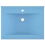 Voir la diapositive 3 : VIDAXL Lavabo avec trou de robinet Bleu clair mat 60x46 cm Ceramique